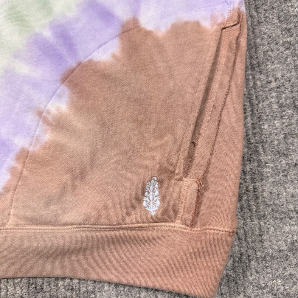 FP Movement Free People Tie Dye Sweatshirt Brown Purple Green Small - Picture 15 of 15